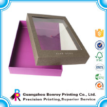 Cardboard display luxury apparel boxes with pvc window